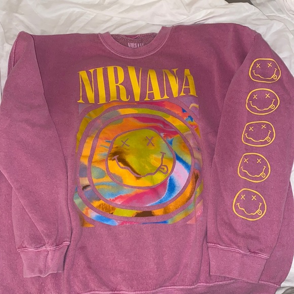 Urban Outfitters | Tops | Urban Outfitters Oversized Nirvana Crewneck | Poshmark